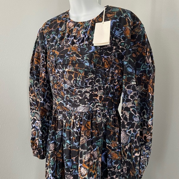 NWT Ulla Johnson Estyne Longsleeve Poplin Maxi Dress Starling size 4 - Picture 5 of 13